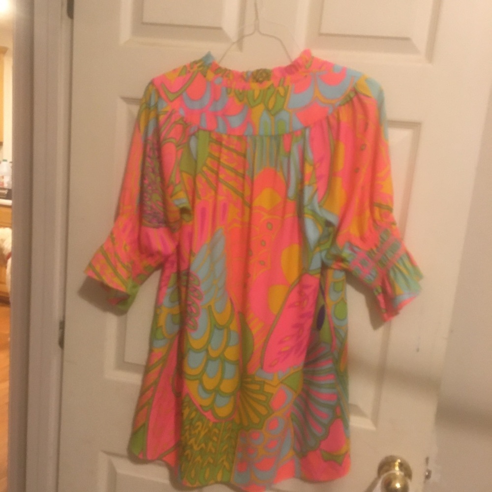JB Julie Brown bright tropical blouse size 10